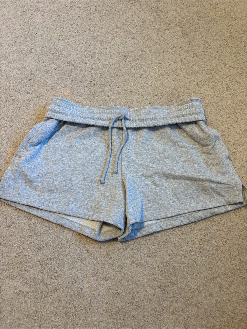 Women's Gray Lounge Shorts with Drawstring